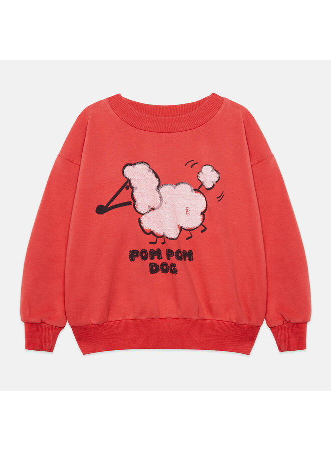 Pom pom dog sweatshirt - Red - Weekend House Kids