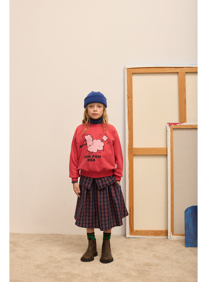 Pom pom dog sweatshirt - Red - Weekend House Kids