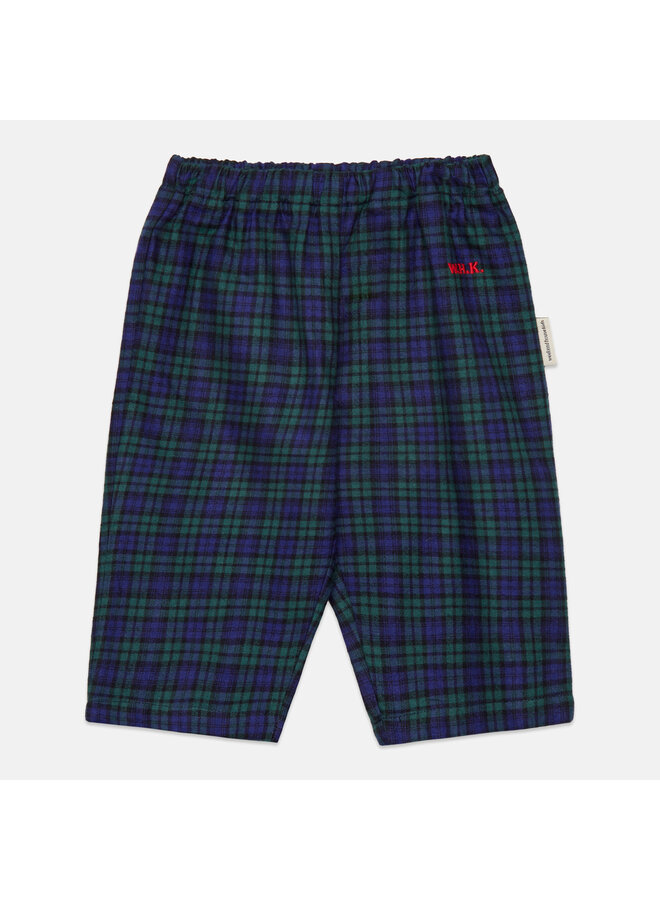 Checkered popelin baby pants - Blue - Weekend House Kids