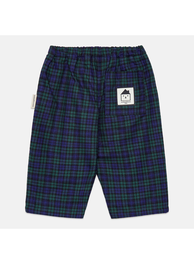Checkered popelin baby pants - Blue - Weekend House Kids