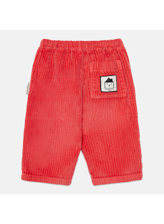 Whk corduroy baby pants - Red - Weekend House Kids