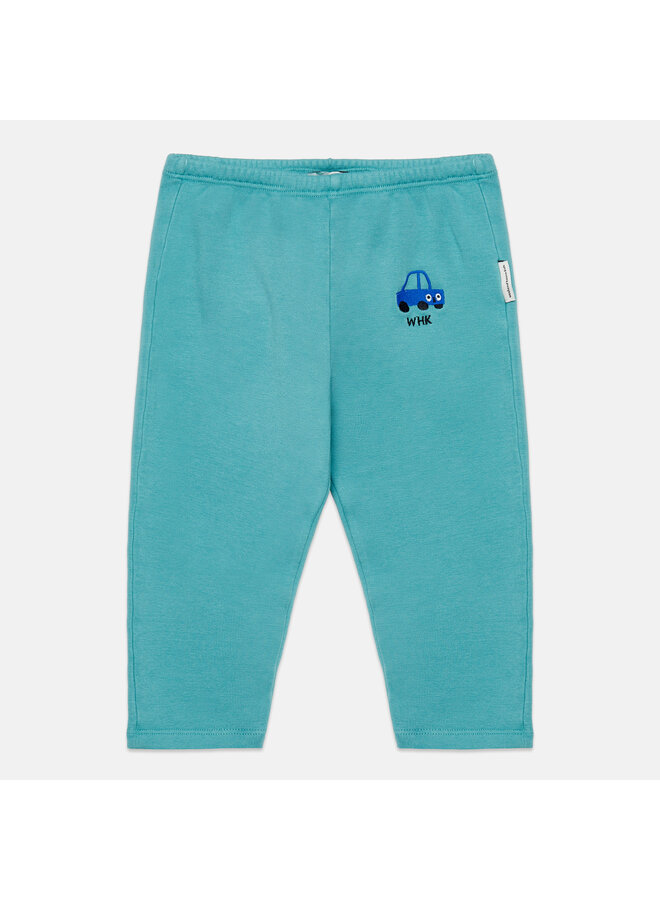 Embroidered car baby leggings - Turquesa - Weekend House Kids