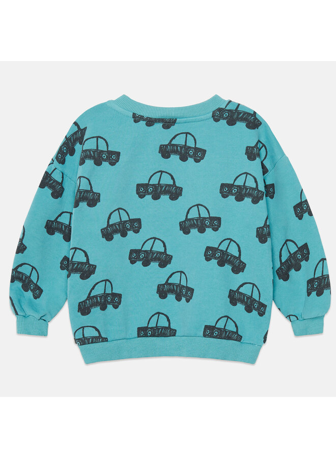 Cars all over sweatshirt - Turquesa - Weekend House Kids
