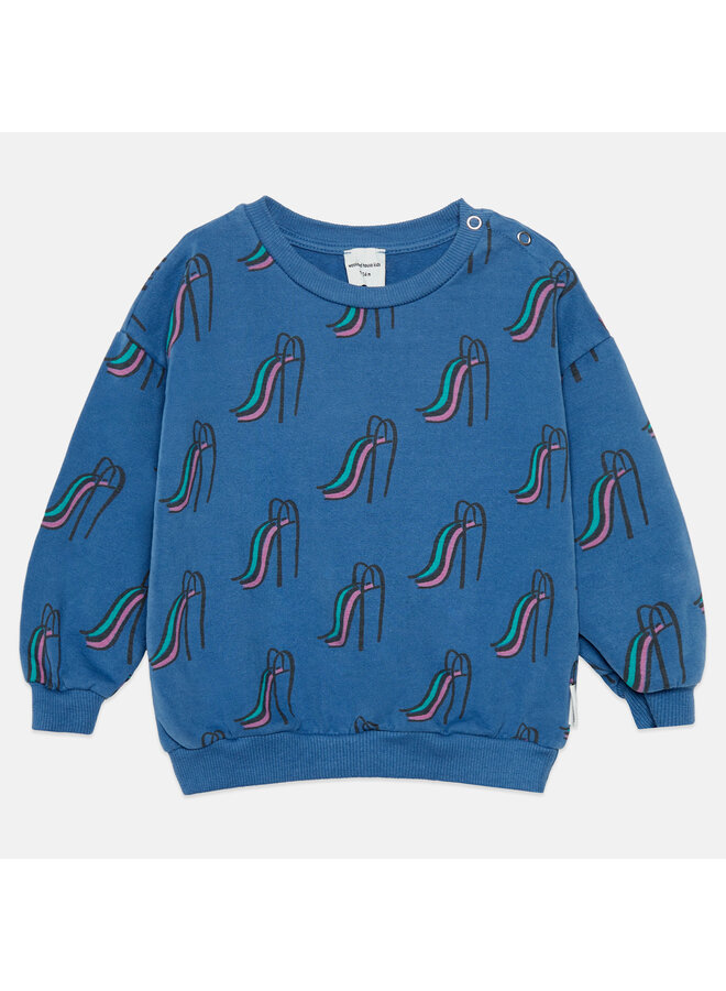 Slides all over baby sweatshirt - Blue - Weekend House Kids