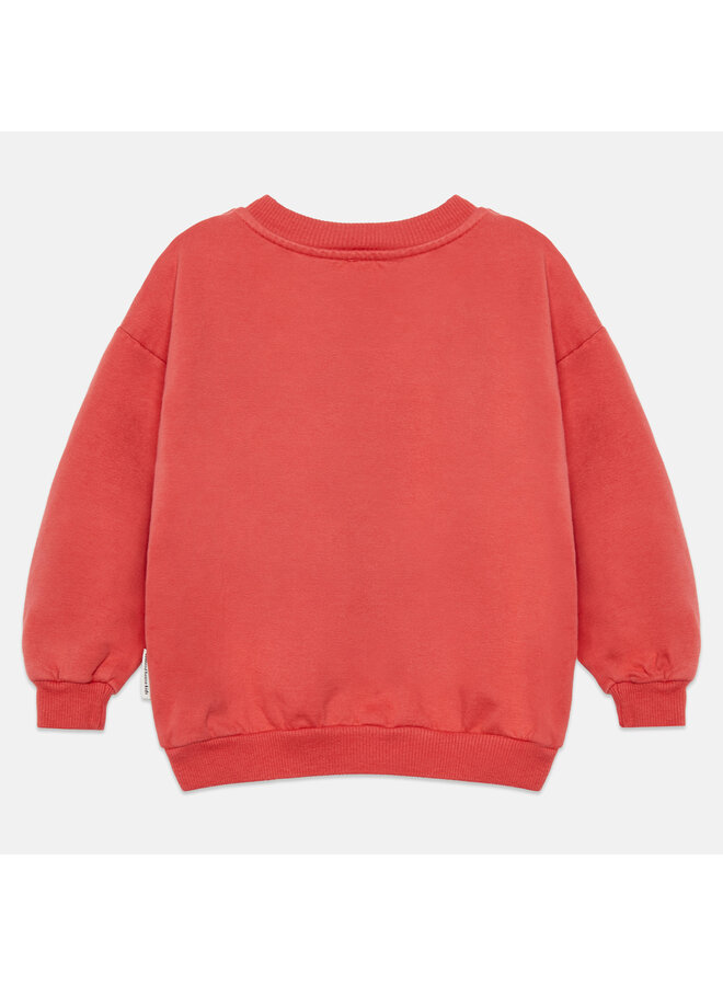 Pom pom dog baby sweatshirt - Red - Weekend House Kids