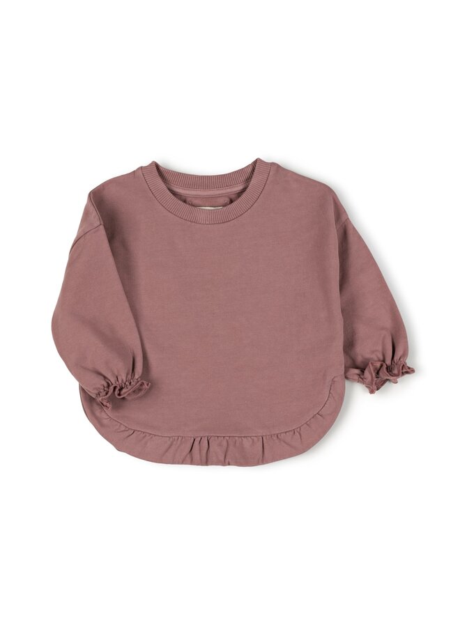 Ruffled sweater - Mauve - Nixnut