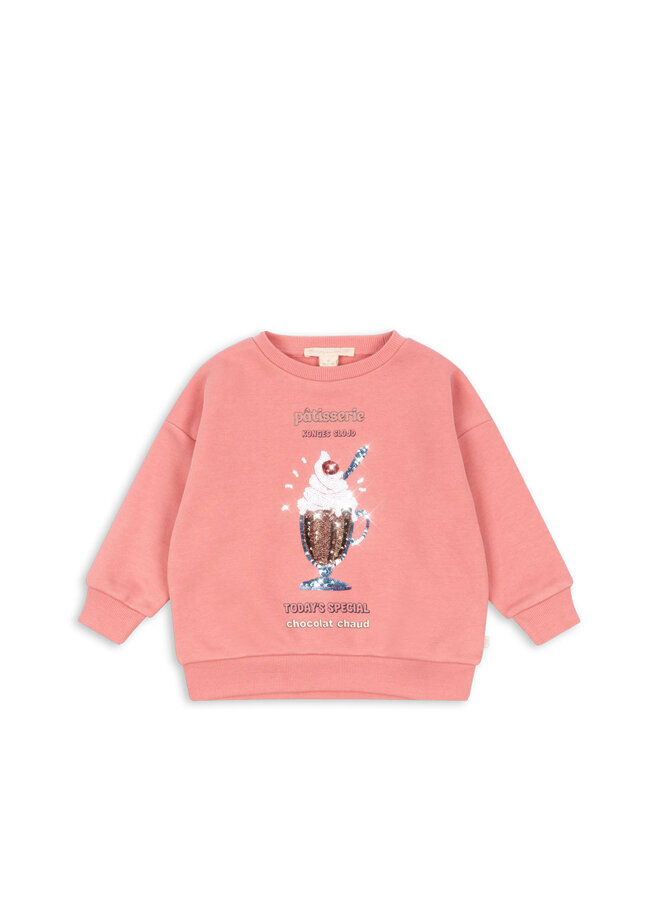Lou Sequin Sweat Shirt - Peach Blossom - Konges Slojd