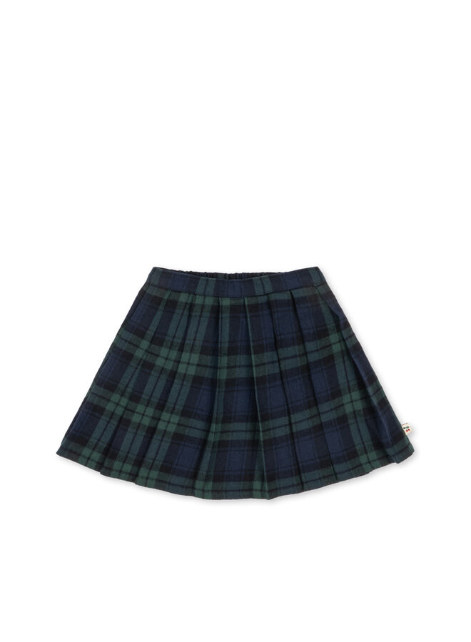 Checky Pleat Skirt - Green Check - Konges Slojd