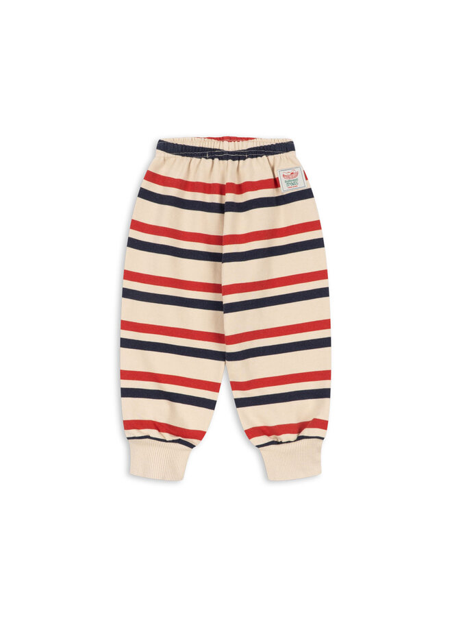 Lou Stripe Sweat Pants - Tangerine Stripe - Konges Slojd
