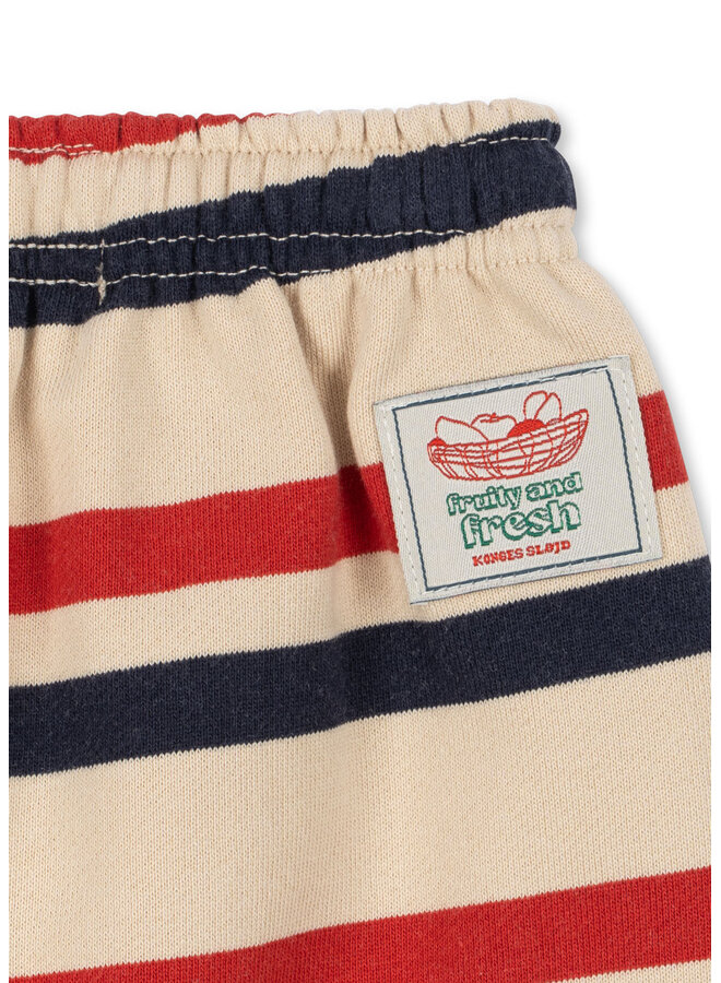 Lou Stripe Sweat Pants - Tangerine Stripe - Konges Slojd