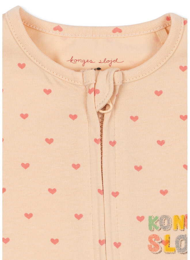 Zip Onesie - Teddy Coeur - Konges Slojd