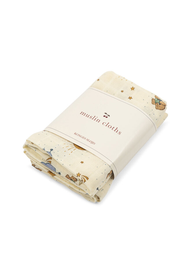 3 Pack Muslin Cloth - Cucciolo - Konges Slojd