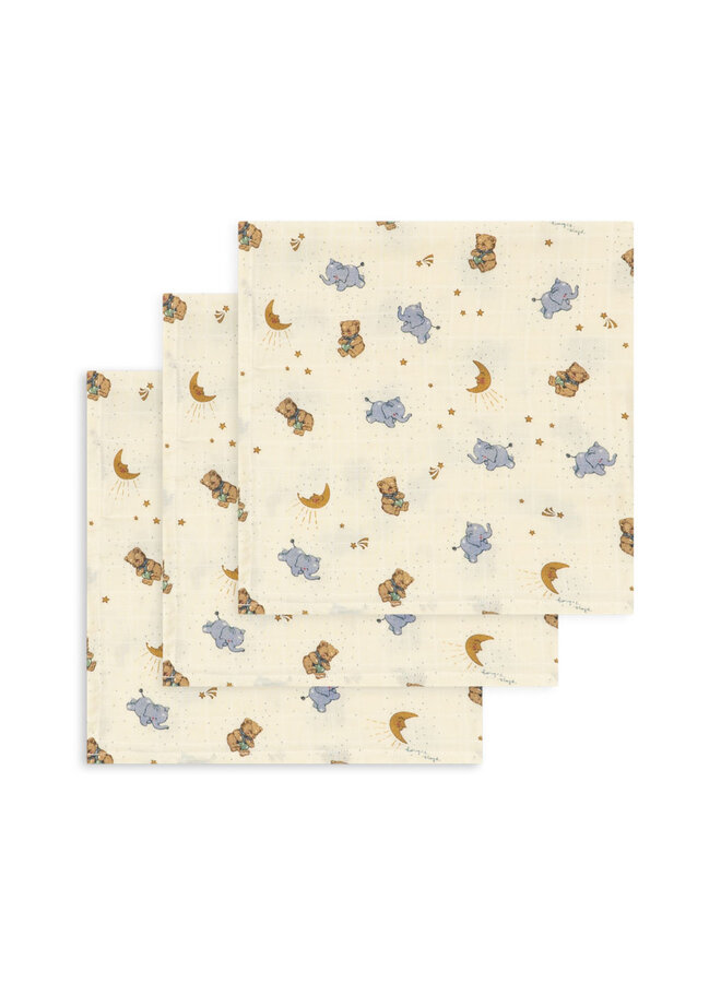 3 Pack Muslin Cloth - Cucciolo - Konges Slojd