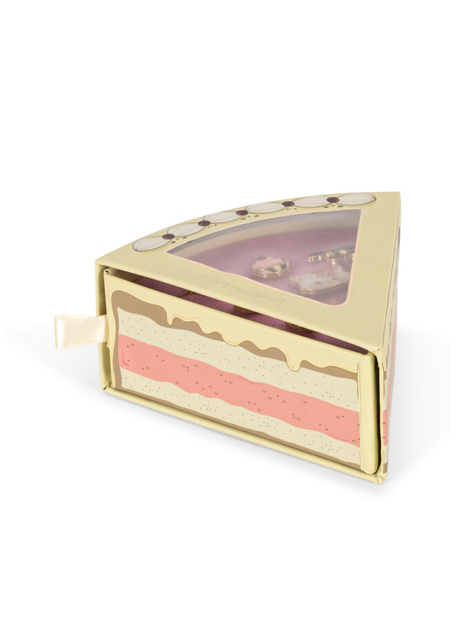 Kitty Sweets Ring Set 6 Pcs - Gold - Konges Slojd
