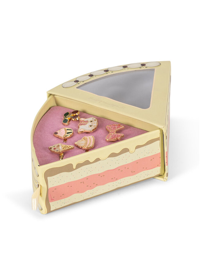Kitty Sweets Ring Set 6 Pcs - Gold - Konges Slojd