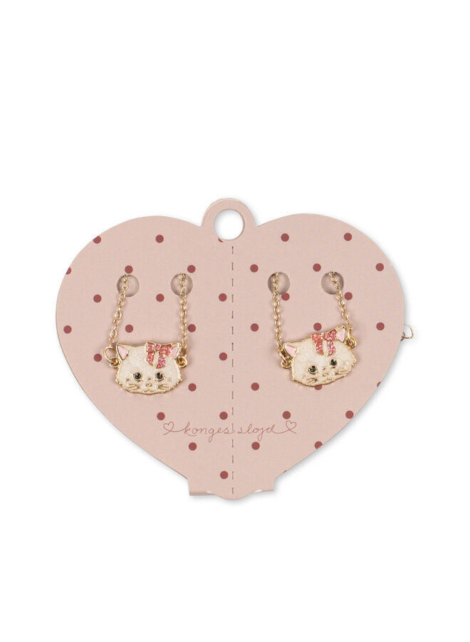 Kitty Bestie Bracelets 2 Pcs - Gold - Konges Slojd