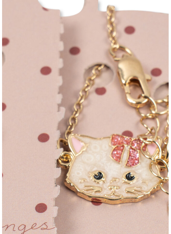 Kitty Bestie Bracelets 2 Pcs - Gold - Konges Slojd