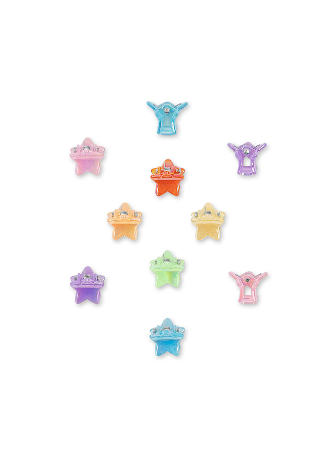 10 Pack Mini Star Hair Claws - Multi - Konges Slojd