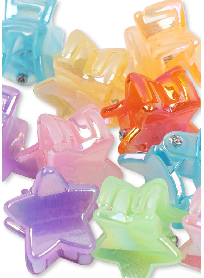 10 Pack Mini Star Hair Claws - Multi - Konges Slojd