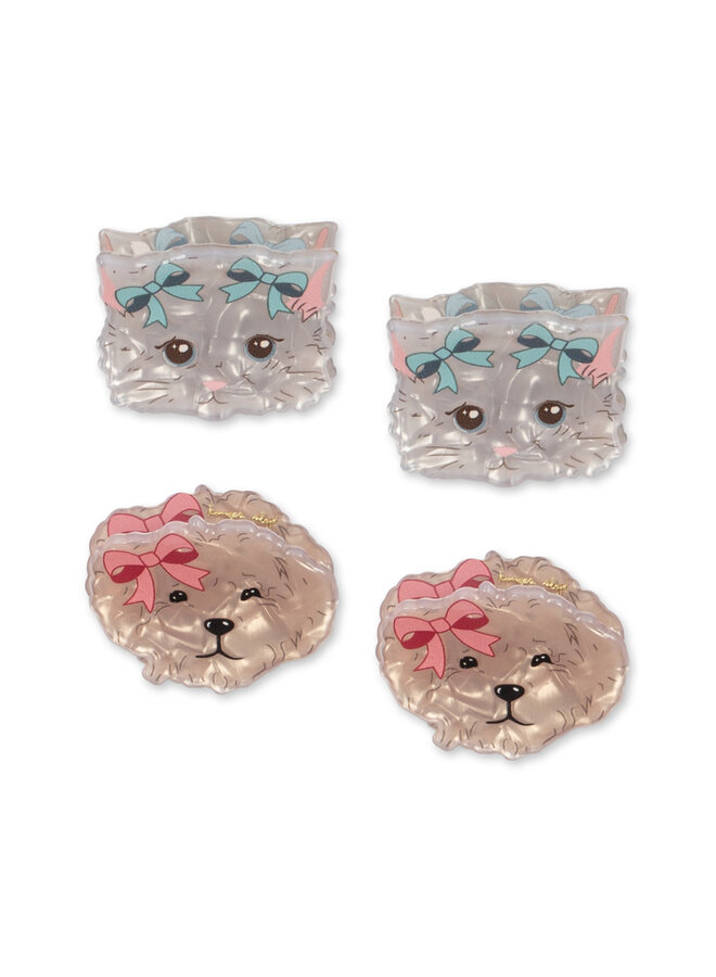 4 Pack Small Hair Claw - Multi - Konges Slojd