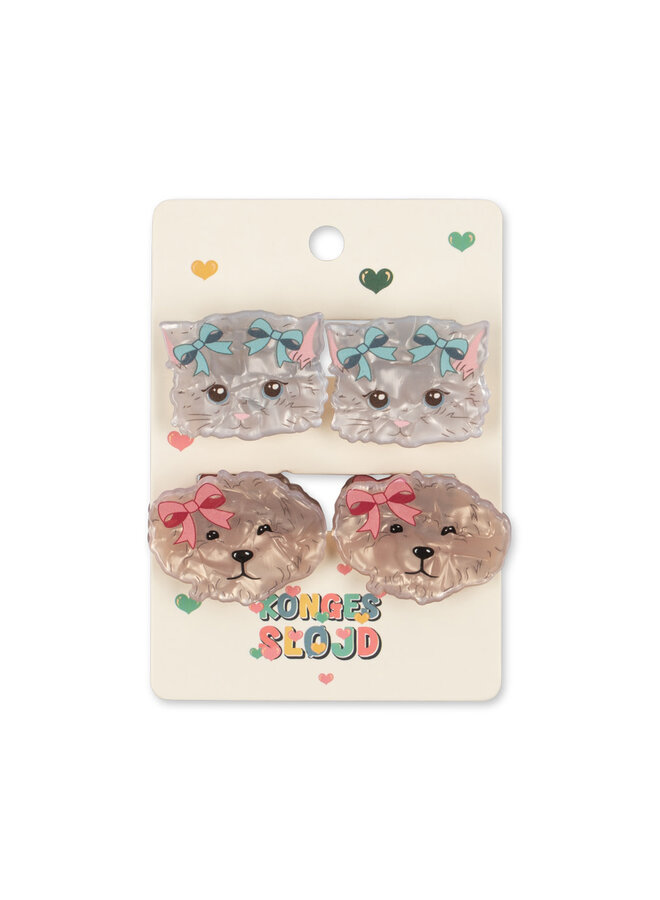4 Pack Small Hair Claw - Multi - Konges Slojd