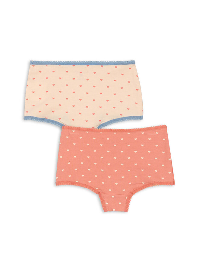 2 Pack Girl Hipster - Coeur Lantana/Teddy Coeur - Konges Slojd