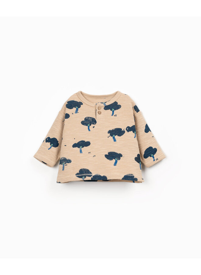 Printed Rib Flamé Ls T-Shirt - Skein - Play Up