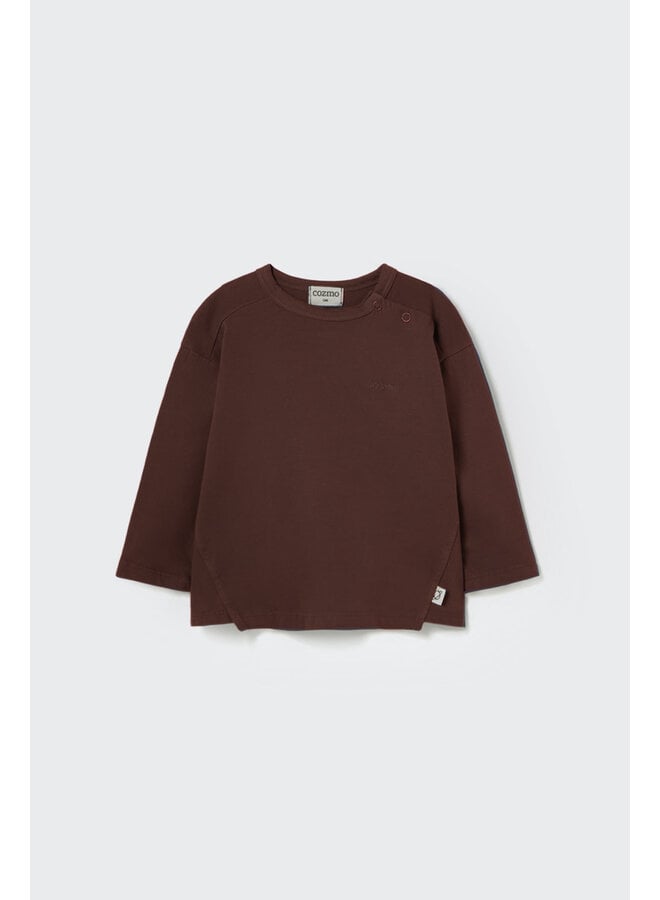 Basic LS T-shirt - Chocolate - My Little Cozmo
