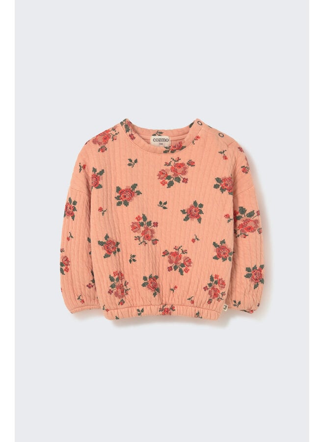 Erin Floral Sweatshirt - Petal - My Little Cozmo