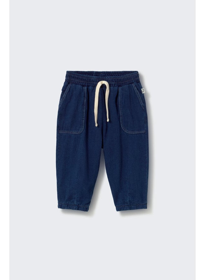Galo Twill Denim Pants - Navy - My Little Cozmo