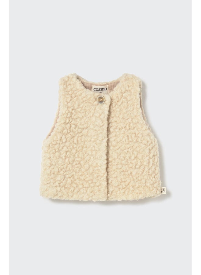 Parma Knit Vest - Ivory - My Little Cozmo
