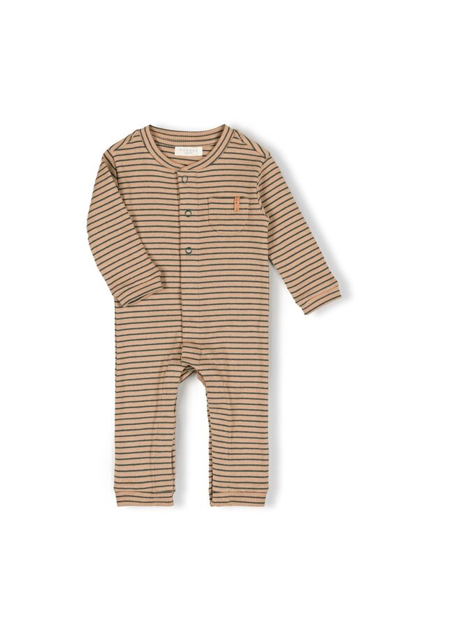 Tof Onesie - Moss Stripe - Nixnut