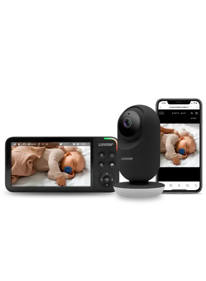 Videobabyfoon Supreme Connect 3 met app - Black - Luvion