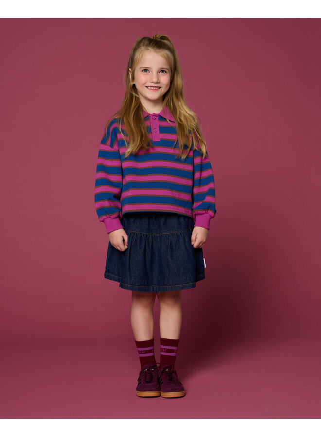Polo Sweater - Stripe − Petit Blush