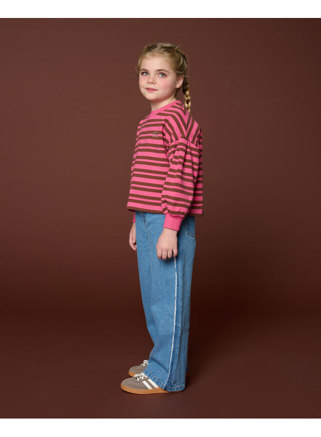 Wide leg Jeans - Mid Blue − Petit Blush