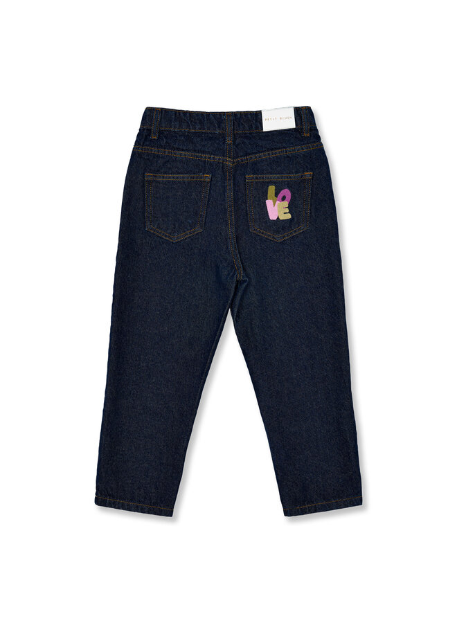 Baggy Fit Jeans - Dark Blue − Petit Blush