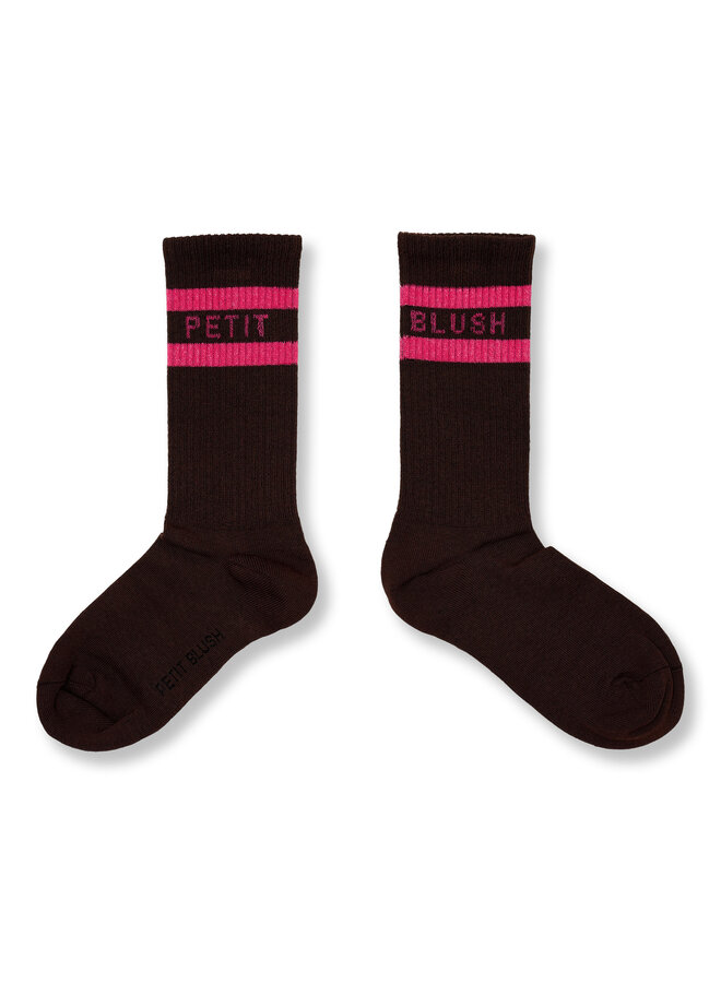Sport Socks - Brown/Pink − Petit Blush