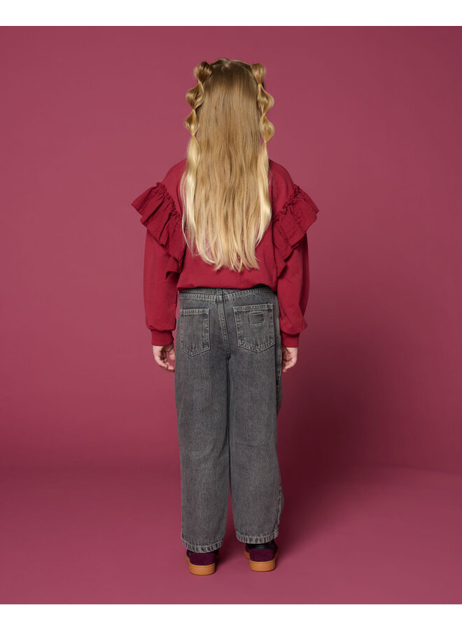 Ballon Fit Jeans - Washed Grey − Petit Blush