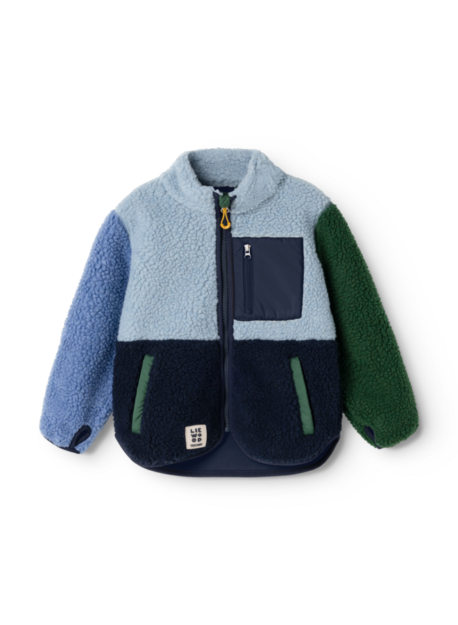 Nolan Pile Jacket - Classic navy multi mix - Liewood