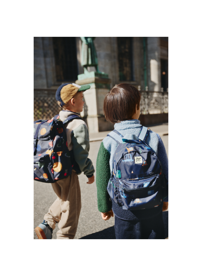 Nolan Pile Jacket - Classic navy multi mix - Liewood