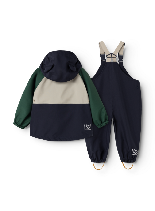Pedia Rainwear Set - Garden green multi mix - Liewood