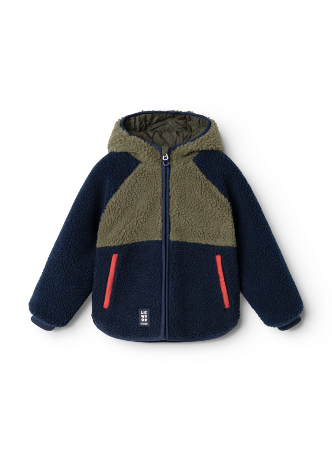 Jackson Reversible Jacket - Army brown / Classic navy - Liewood