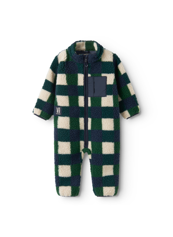 Nolano Pile Jumpsuit - Mega Check / Bright garden - Liewood