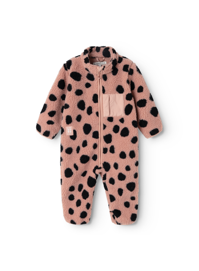 Nolano Pile Jumpsuit - Mega leo spot / Pale tuscany - Liewood