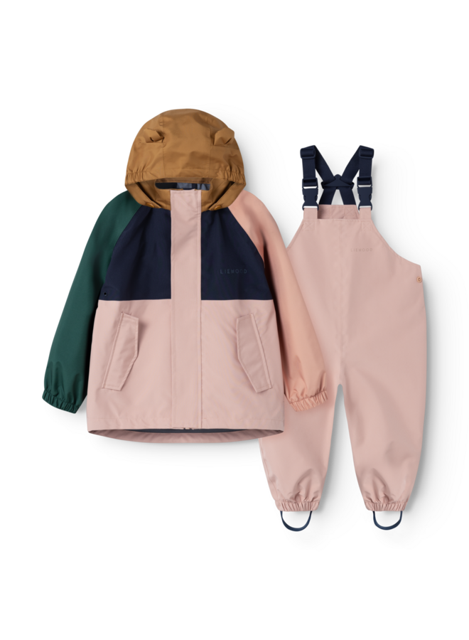 Manu Rainwear Set - Pale tuscany multi mix - Liewood