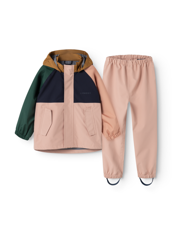 Pedia Rainwear Set - Pale tuscany multi mix - Liewood
