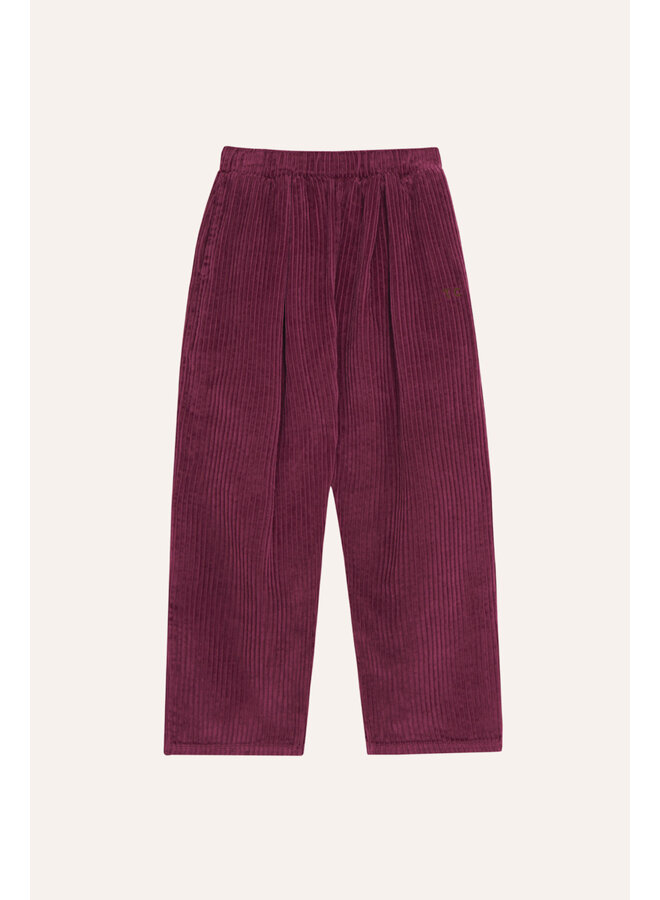 Burgundy Corduroy Trousers - Burgundy - The Campamento