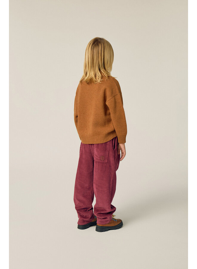 Burgundy Corduroy Trousers - Burgundy - The Campamento