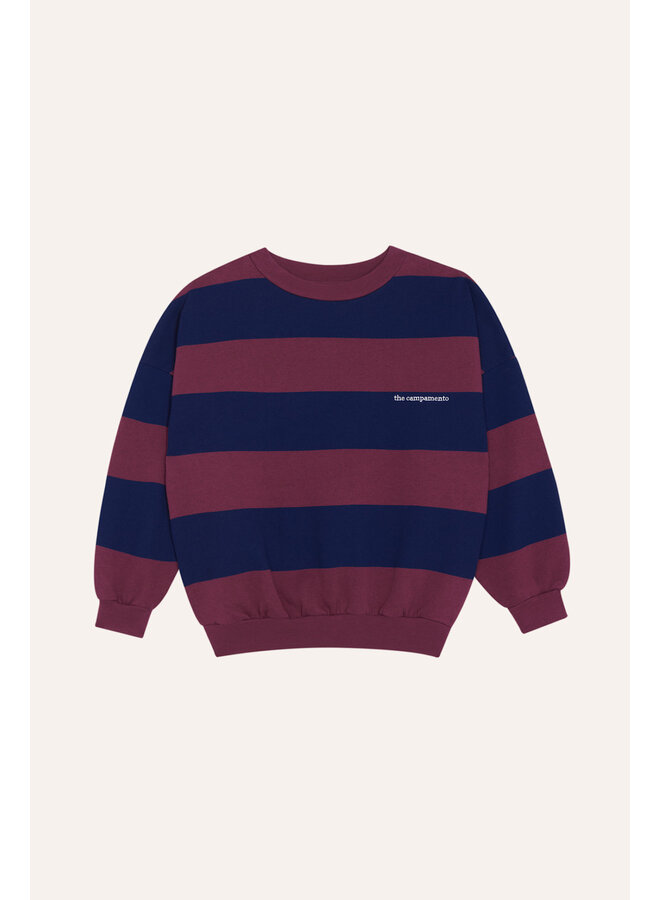 Blue Stripes Sweatshirt - Blue - The Campamento