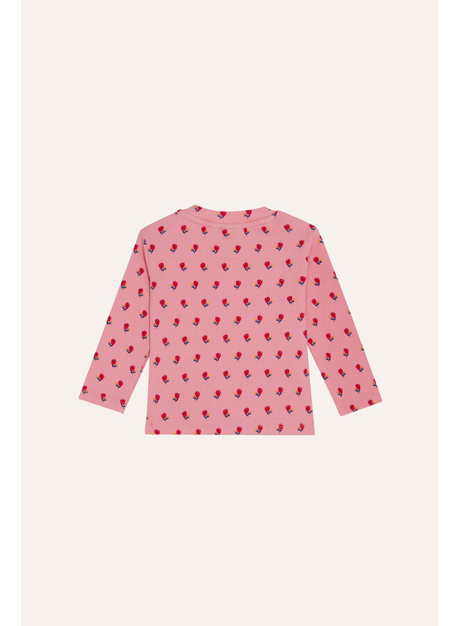 Flowers Pink Baby Tshirt - Pink - The Campamento